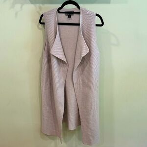 Cashmere Tahari Pure Luxe Long Sweater Beige sz Large